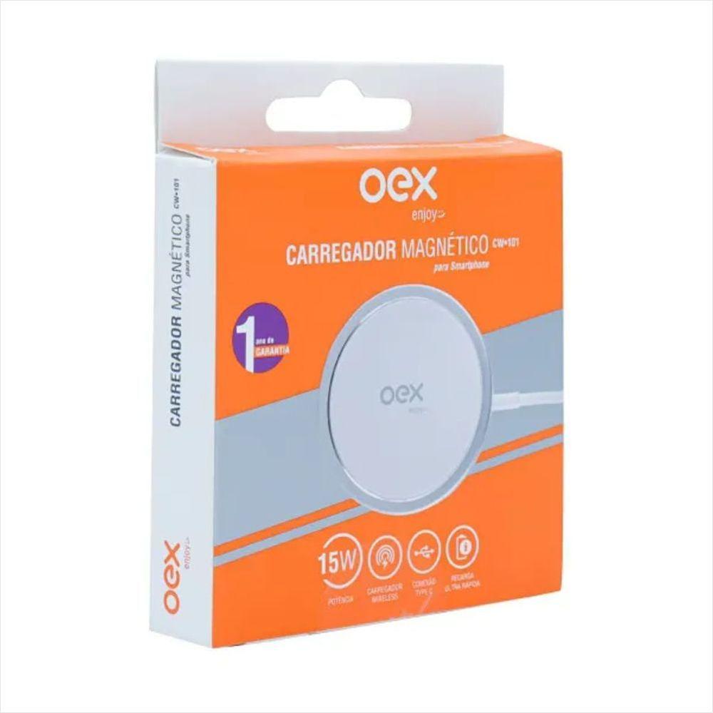 Carregador Wireless para Smartphone CW101 Branco Oex Enjoy - 5