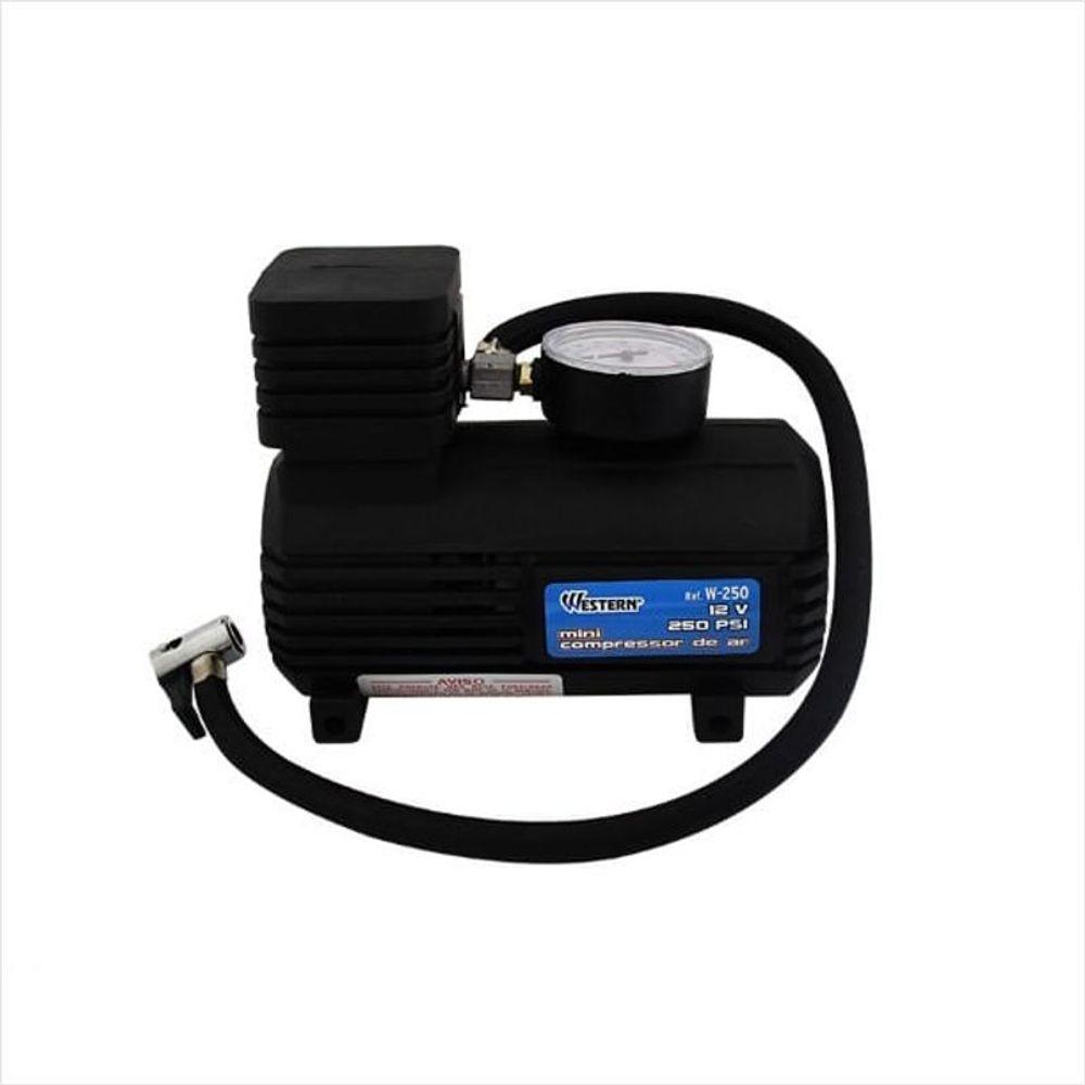 Mini Compressor de Ar Preto 12V - 1