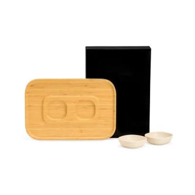 Conjunto  Para Petisco Em Bambu - Fibra De Bambu - 3 Peças