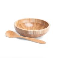 Cumbuca Em Bambu De 16 Cm Com Colher De 18Cm - 400Ml Welf - 1