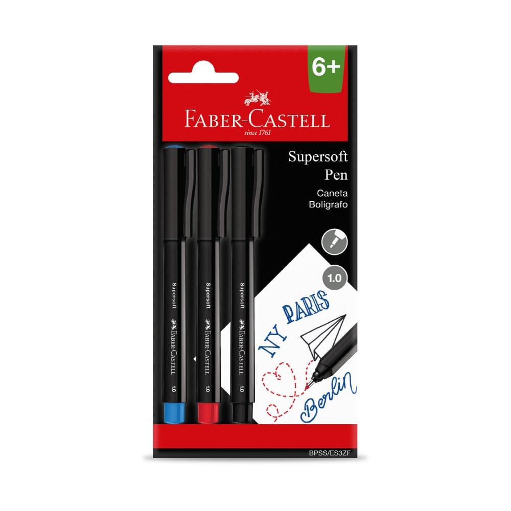 Caneta Supersoft 1,0mm - Cartela 3 Unidades Faber-Castell - 1