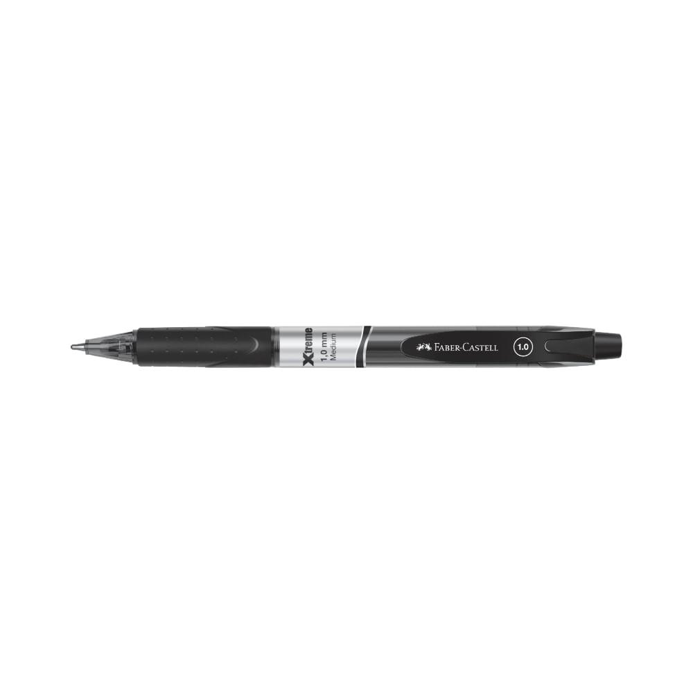 Esferográfica Xtreme Rollerball 1.0 Preta - Cartela Faber-Castell - 2