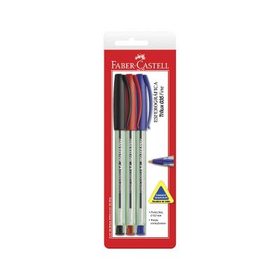 Caneta Trilux Ponta Fina Mix - Blister Faber-Castell