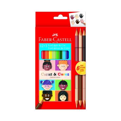 Ecolápis 12+3 Caras & Cores Faber-Castell