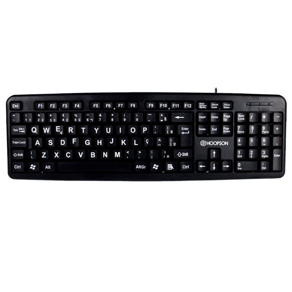 Teclado Standard Home Office Teclas Grandes Hoopson TPC-058G - 1