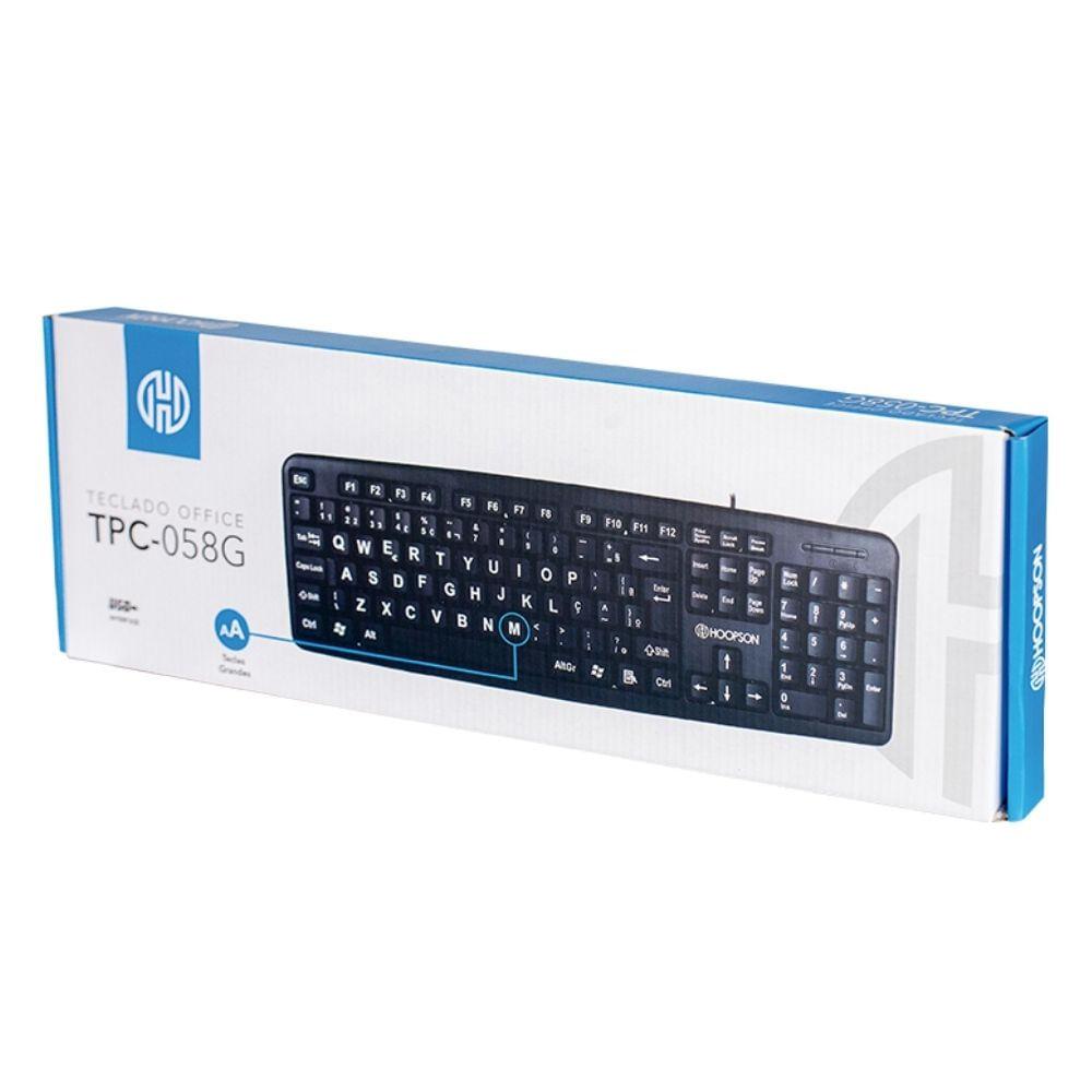 Teclado Standard Home Office Teclas Grandes Hoopson TPC-058G - 2