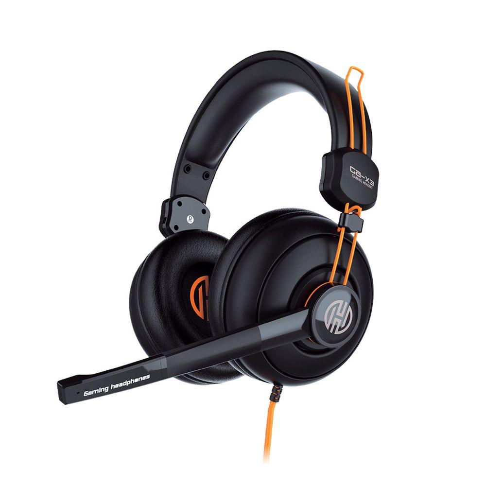 Headset Pro Game Stereo Hoopson GA-x3 Preto e Laranja - 1