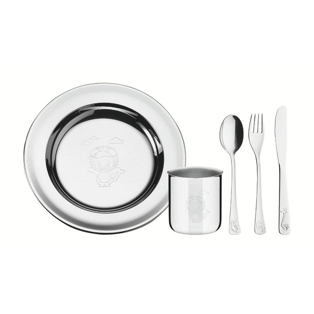 Kit Infantil Tramontina para Refeição Inox 5 Peças - 1