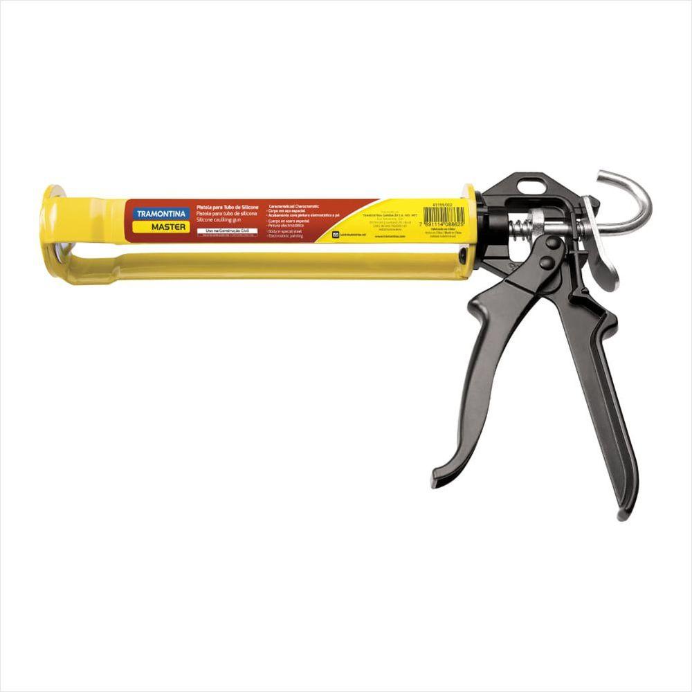 Pistola para Tubo de Silicone 280 ml Tramontina MASTER com Chapas em Aço - 1