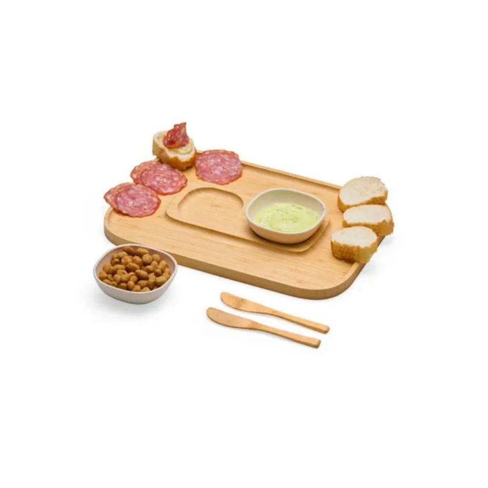 Conjunto  Para Petisco Em Bambu - Fibra De Bambu - 5 Peças - 2