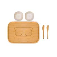 Conjunto  Para Petisco Em Bambu - Fibra De Bambu - 5 Peças - 1