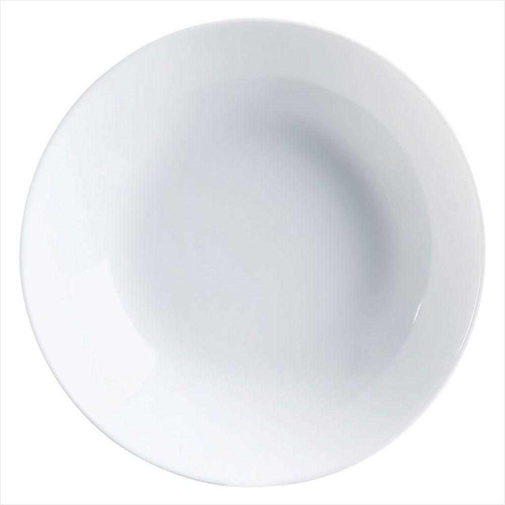 Prato Fundo Vidro Temperado Branco Luminarc Diwali 4,5x20x20cm 6 Peças - 1