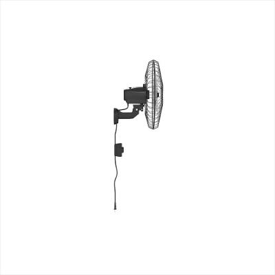 Ventilador Oscilante de Parede 50cm Steel Preto Prata Premium Ventisol