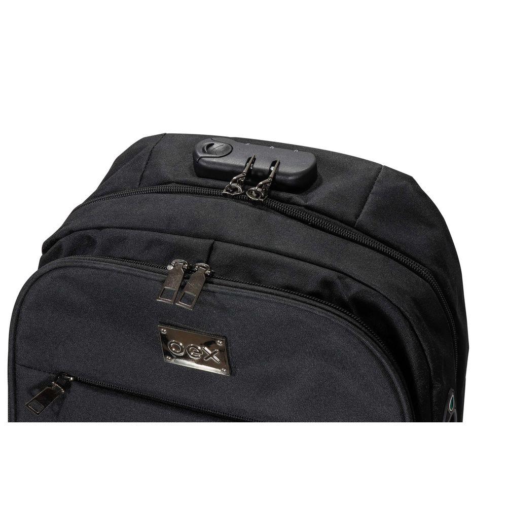 Mochila Para Notebook Com Cadeado 15.6 Safety Preta OEX - 9