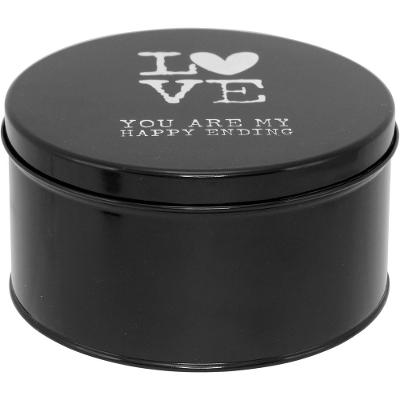 Caixa Organizadora Metal Preto Lovestory 8X15X15Cm