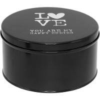 Caixa Organizadora Metal Preto Lovestory 8X15X15Cm - 1