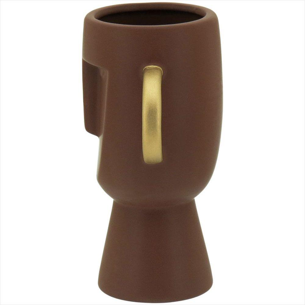 Vaso Cerâmica Marrom Pasco - NH - 18x15x9cm - 1