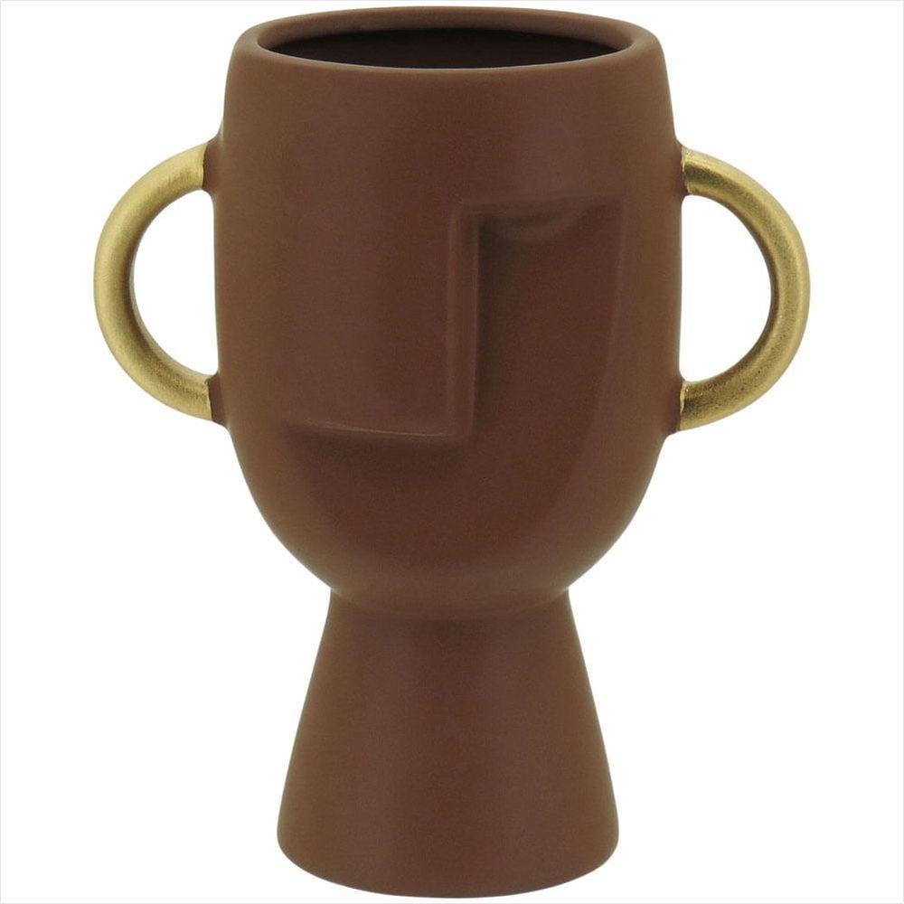 Vaso Cerâmica Marrom Pasco - NH - 18x15x9cm - 2