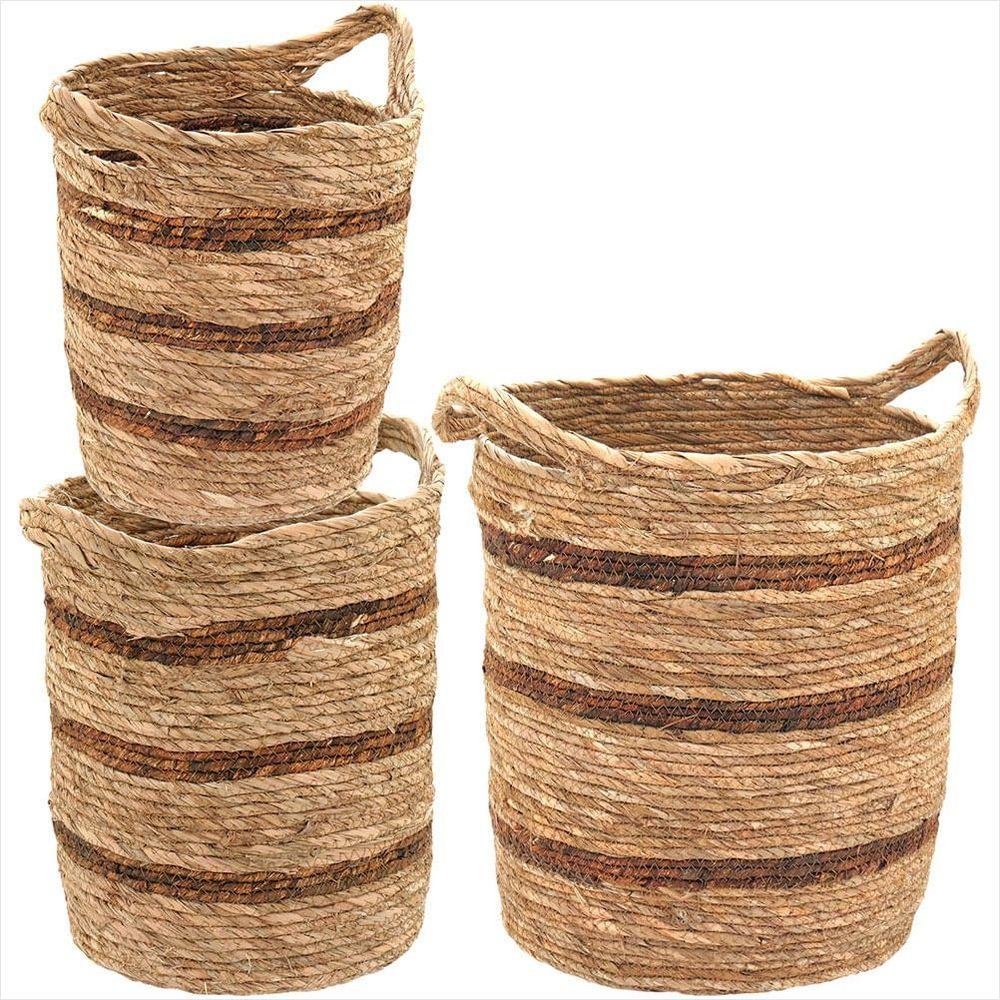 Cesta Fibra Natural 3 Peças Tirta - NH - 4