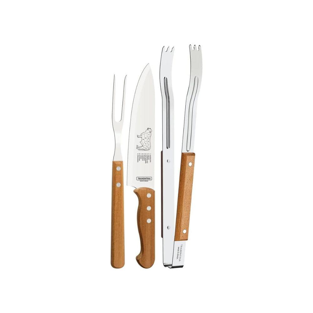 Kit Churrasco Pegador Faca e Garfo trinchante Tramontina - 1