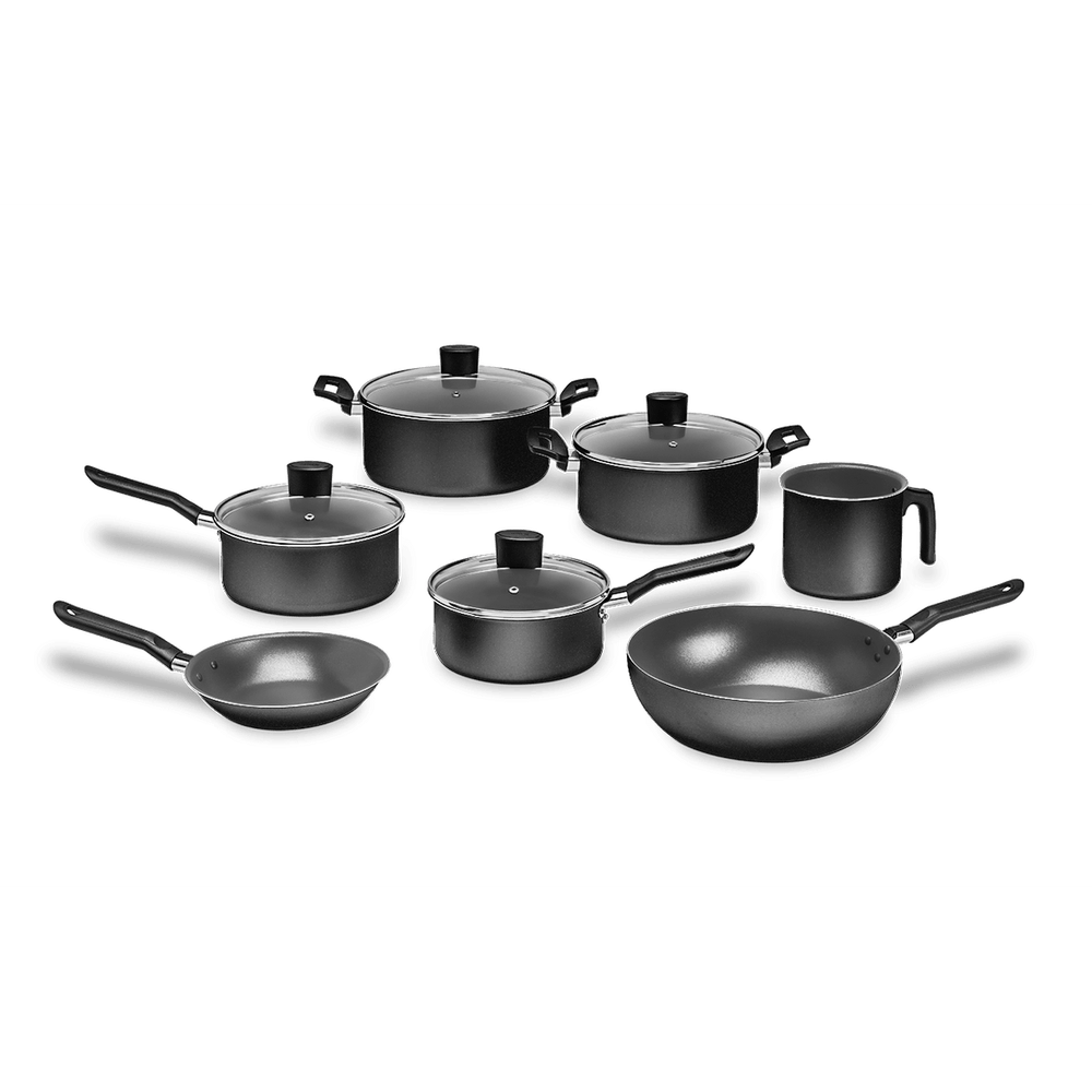 Conjunto Panelas 7 Peças Ebony Preto Brinox - 1