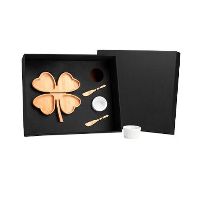 Kit Petisco Em Bambu / Porcelana - 5Pçs Welf