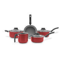 Conjunto Panelas 5 Peças Ruby Vermelho Brinox - 1