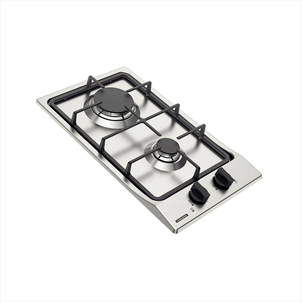 Cooktop de Embutir 2 Bocas a Gás Inox Trempes de Ferro Dominó FF 2GX 30 Bivolt Tramontina - 2