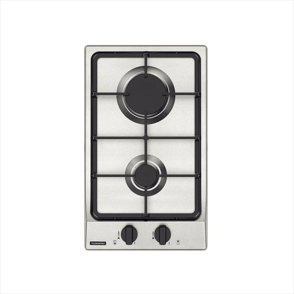 Cooktop de Embutir 2 Bocas a Gás Inox Trempes de Ferro Dominó FF 2GX 30 Bivolt Tramontina - 3