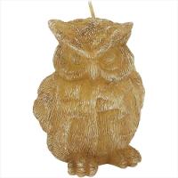 Vela Coruja Parafina Bege 9x7x7cm - 1