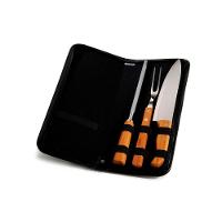 Conjunto Garfo, Faca E Chaira Inox / Bambu Com Estojo Frankfurt - 4 Pçs Welf - 1