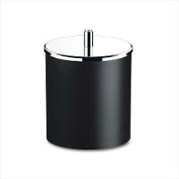 Lixeira Pequena Preta Tampa Inox 18,5x23cm 5,4 Litros - 1