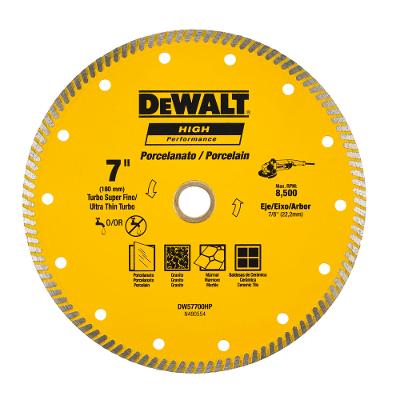 Disco Diamantado Porcelanato 7 (180Mm) - Esmerilhadeira Dewalt