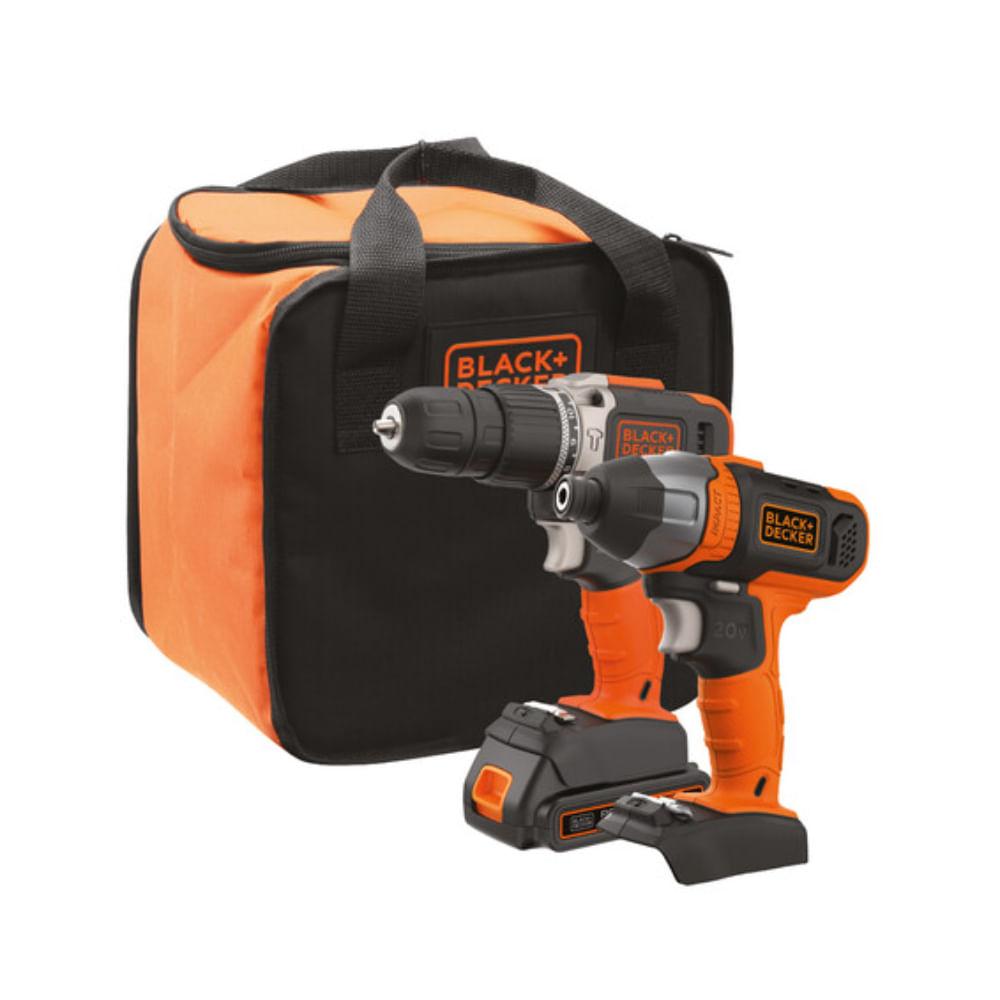 Combo Parafusadeira/Furadeira Imp 3/8 (10Mm) De Impacto 1/4 (6,35Mm) 20V Max* Li-Ion Com 1 Bat 1.5Ah, Bivolt - 1