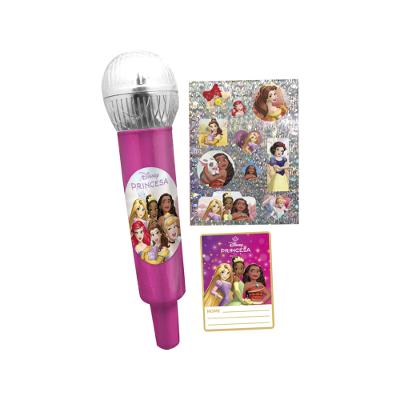 Kit Microfone Adesivo Princesas Infantil Etitoys