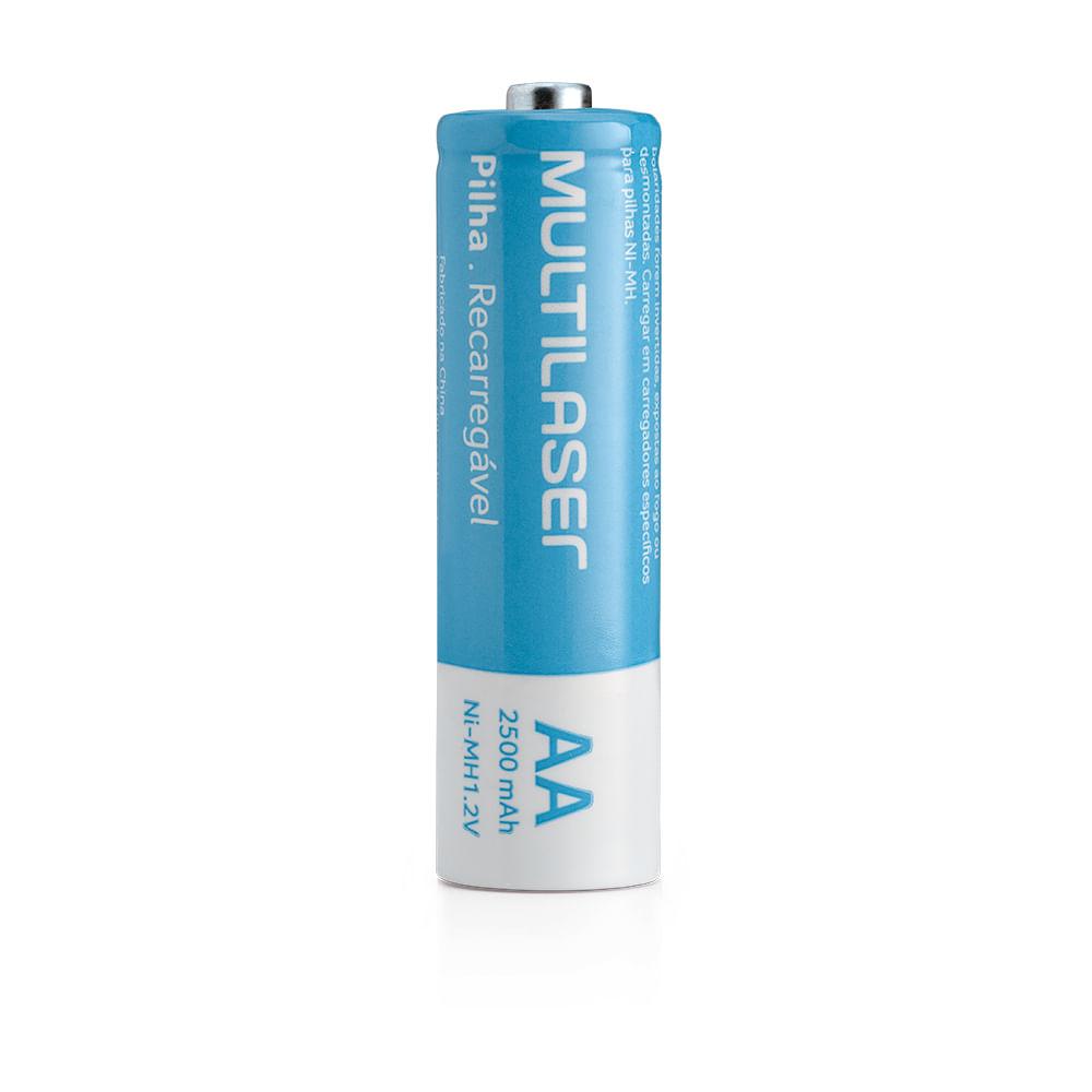 Pilhas Recarregáveis AA Multilaser 2500Mah Com 2 Unidades - CB053 - 2