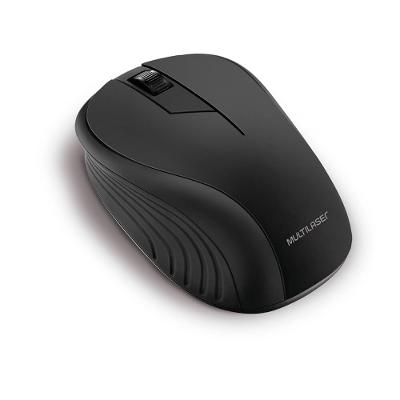 Mouse Sem Fio Wave Conexão Usb 1200dpi 3 Botões Ergonômico Preto - MO212