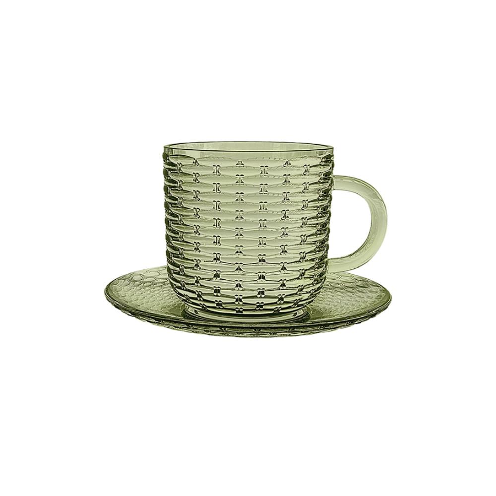 Conjunto 6 Xícaras Chá Vidro Rat Hauskraft 240ml - 2