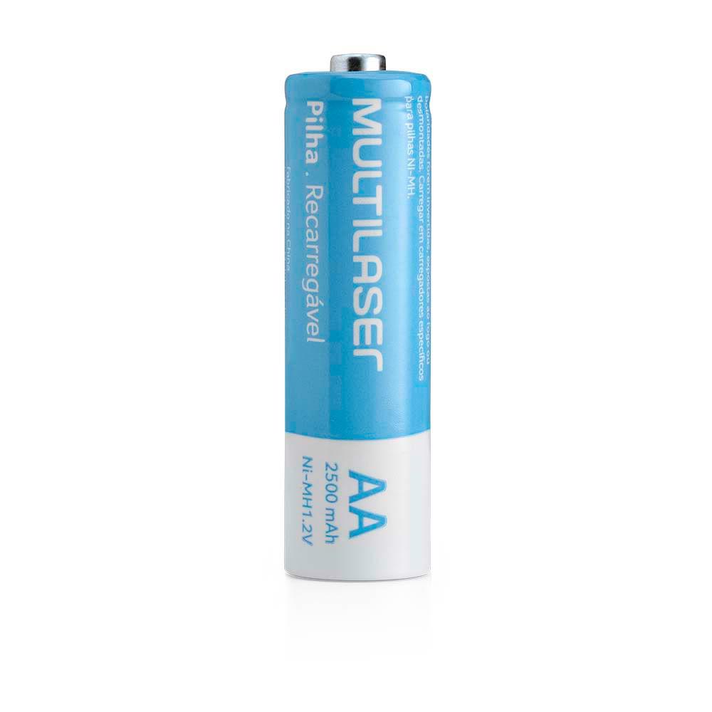 Pilhas Recarregáveis Aa 2500Mah Com 4 Unidades Multilaser - CB052 - 2