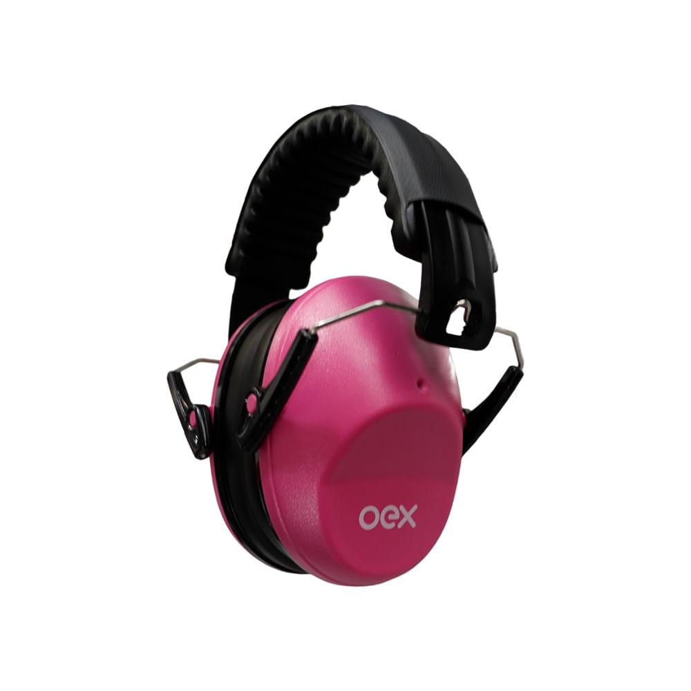 Fone Abafador Ruído AB100 Rosa OEX - 1