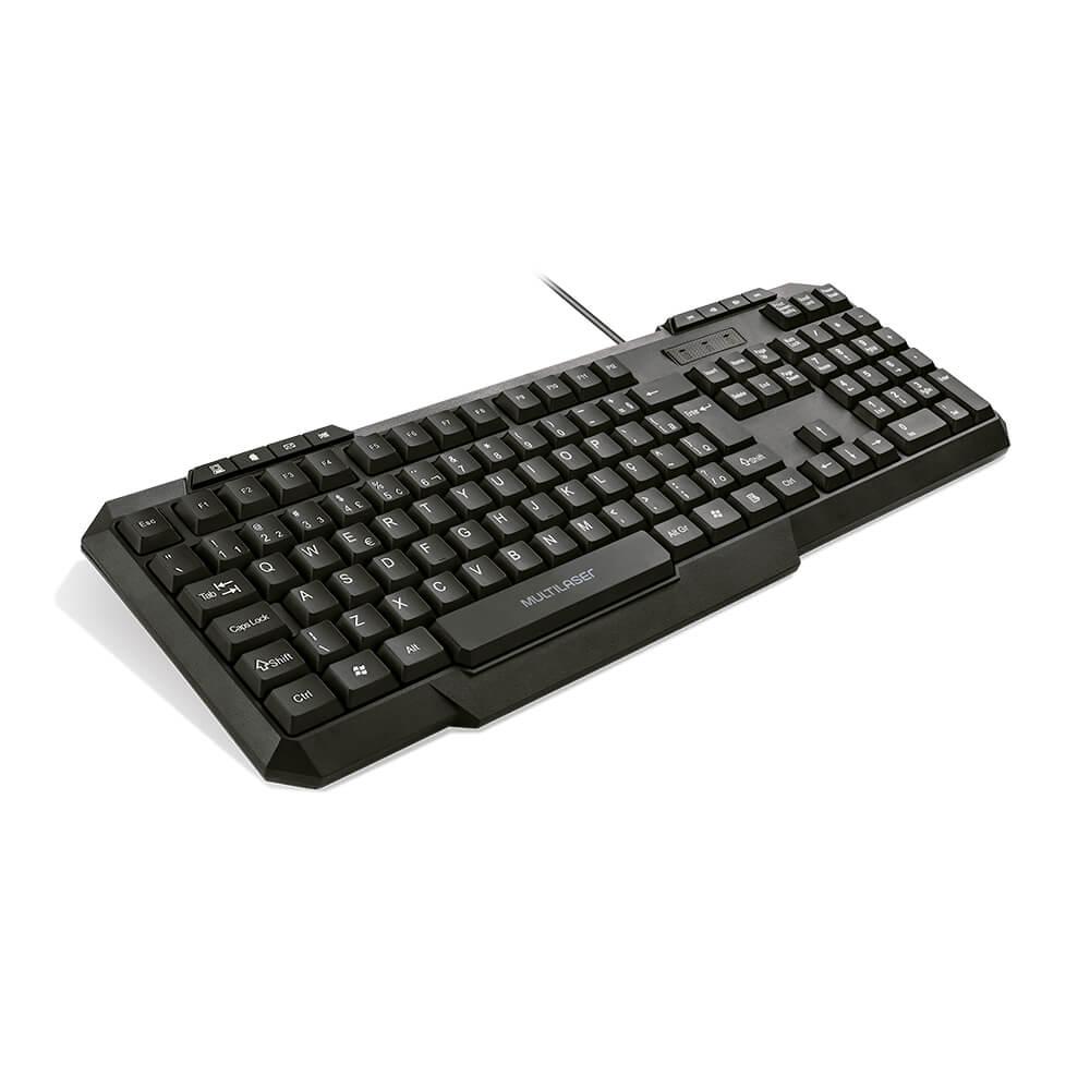 Teclado Com Fio Slim Multimídia Cabo de 130cm Resistente Água Conexão USB Preto - TC206 - 2