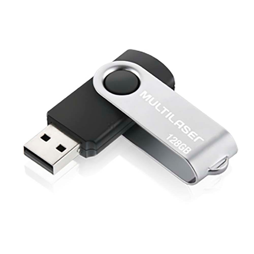Pen Drive Twist 128GB USB Leitura 10MB/s e Gravação 3MB/s Preto Multilaser - PD591 - 1