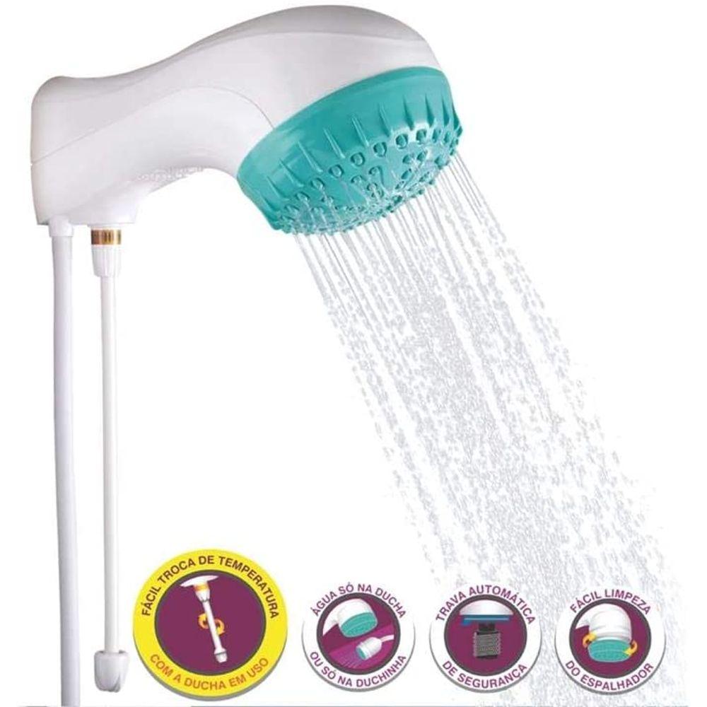 Ducha Eletrônica Tramontina 6500W Branca e Verde 220V - 2