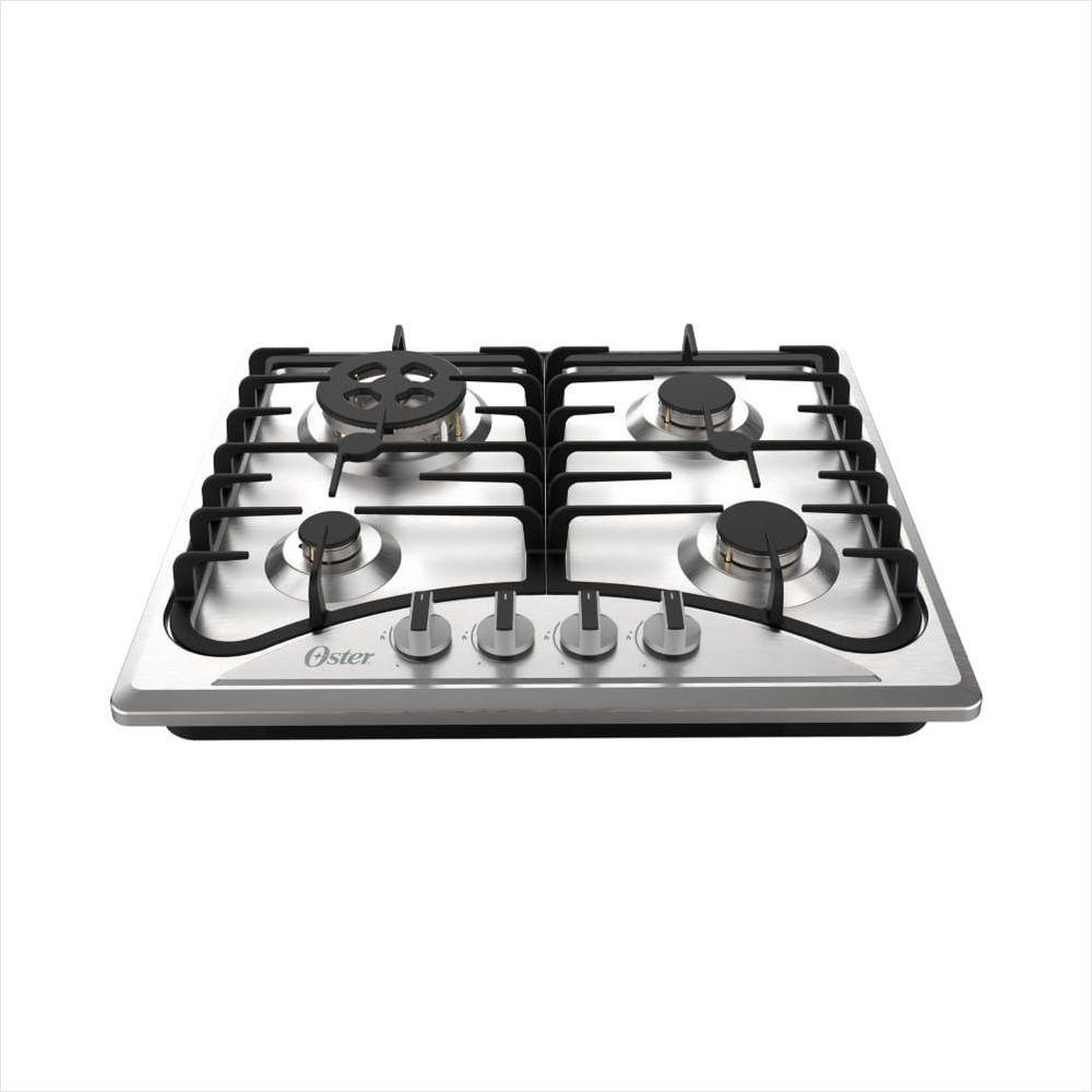 Cooktop a Gás Inox 4 Bocas Semiprofissional Bivolt Oster - 1