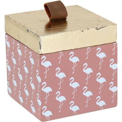 Caixa Organizadora Madeira Rosa Penélope 10X10X10Cm