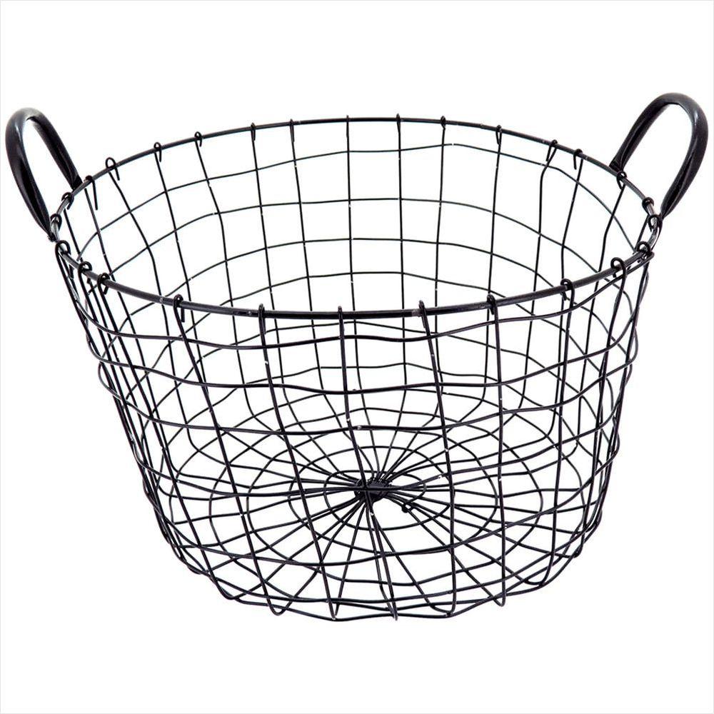 Cesta Organizadora Metal Preto Redondo Wire - NH - 1