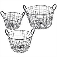Cesta Organizadora Metal Preto Redondo Wire - NH - 4