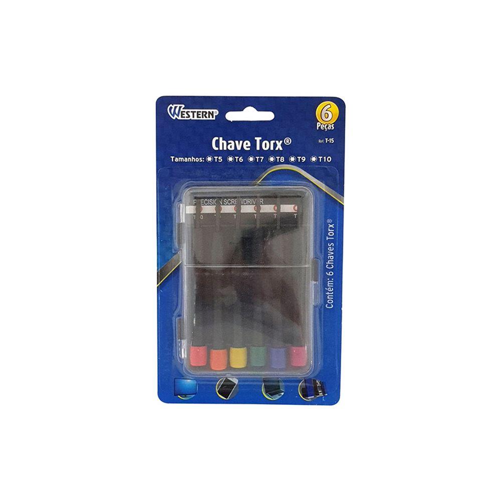 Chave Torx T5 A T10 6 Peças Western - 1