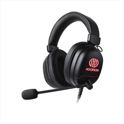Headset Gamer Hoopson F-102-VM LED USB Preto Vermelho