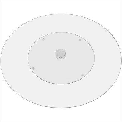 Prato Para Servir Giratório Vidro Transparente Bailarina 2x45x45cm